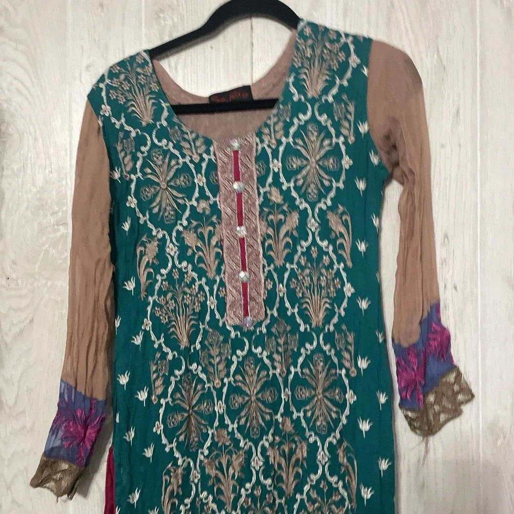 Women Clothes Pakistani Salwar Kameez Ready Made Designer Sajni Size‎ Medium - Picture 5 of 7